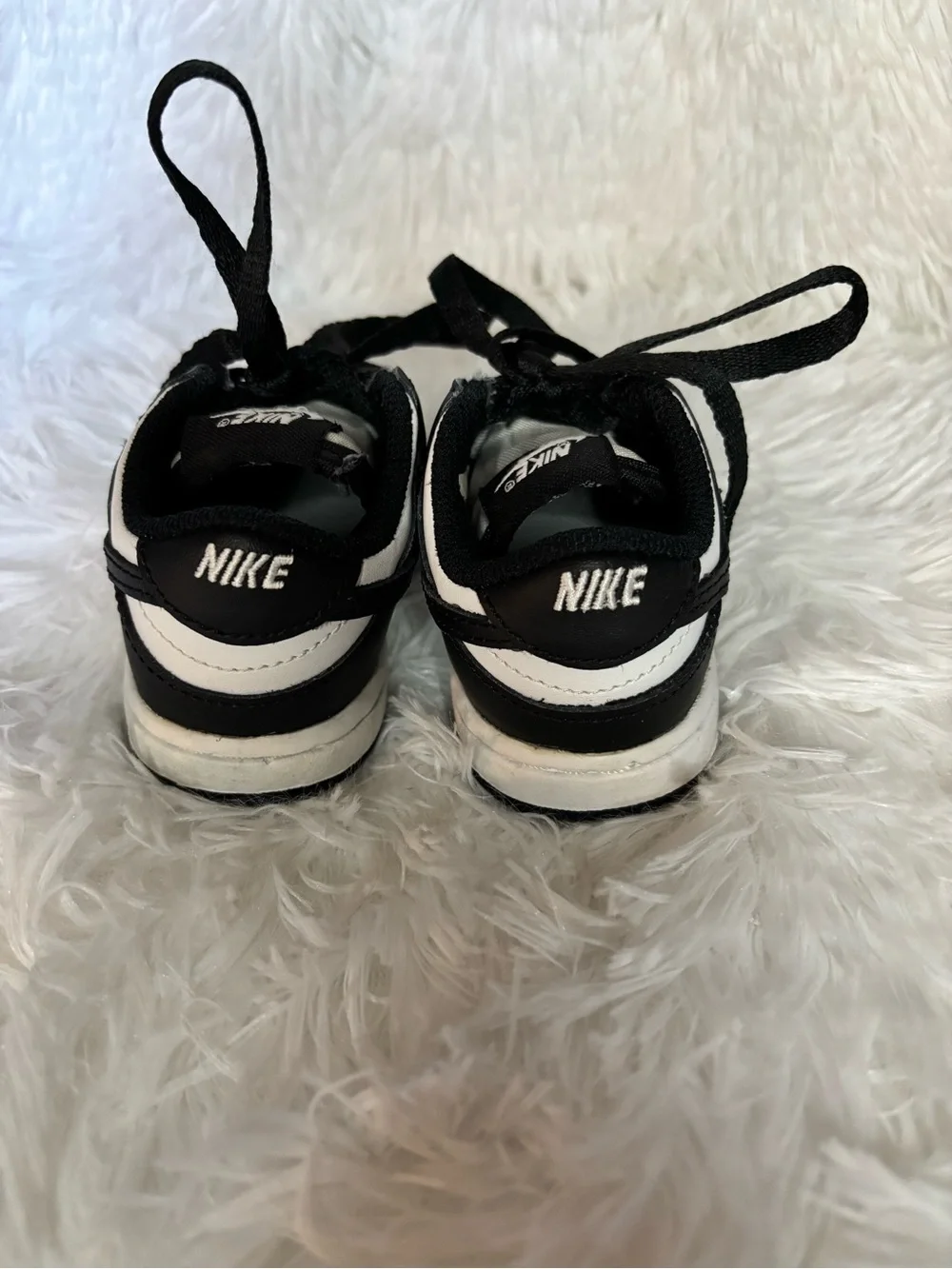 Nike Dunk Low TD Panda Black White Toddler Sneakers Size 4C